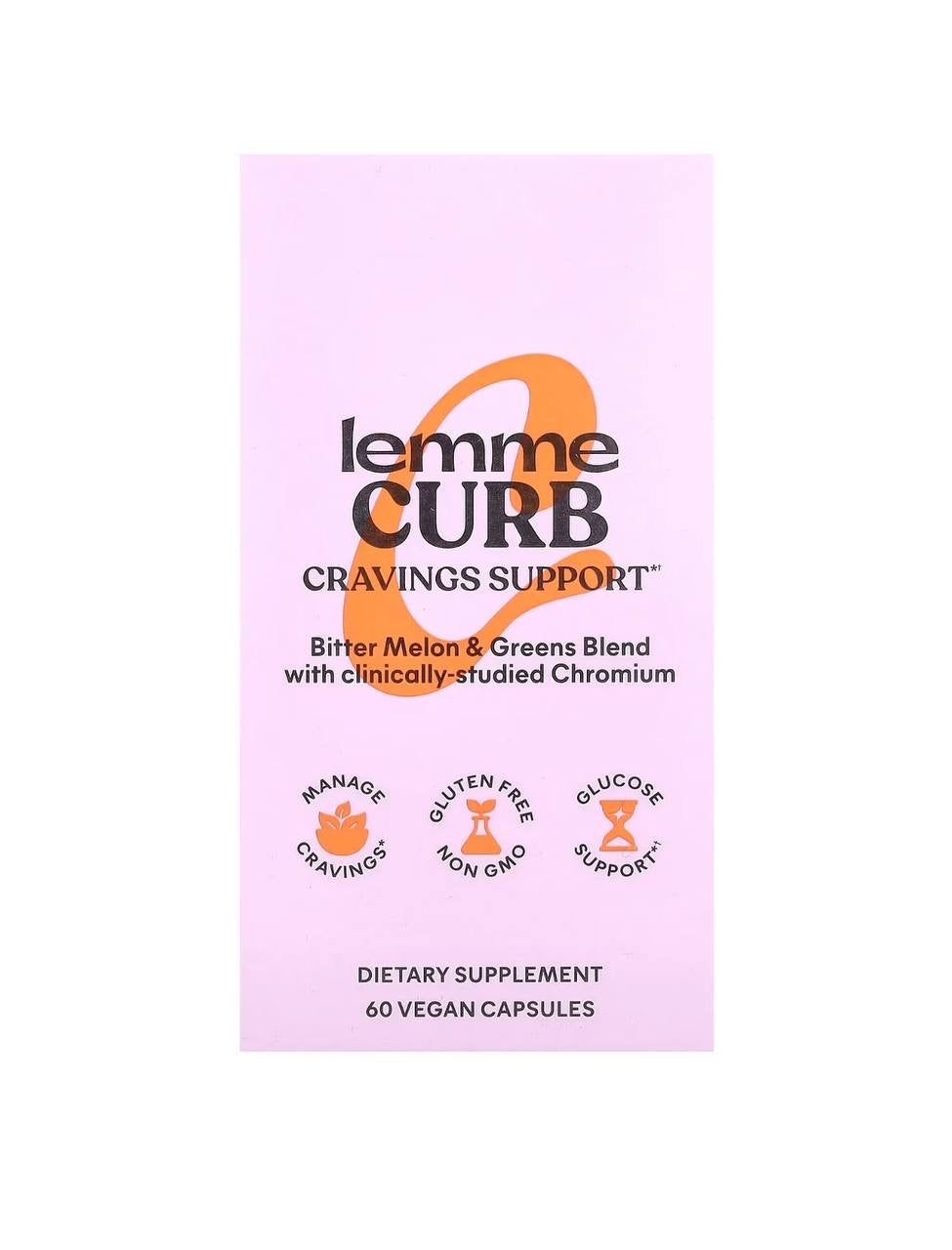 Lemme Curb Cravings Support, a dietary supplement in the form of vegan capsules