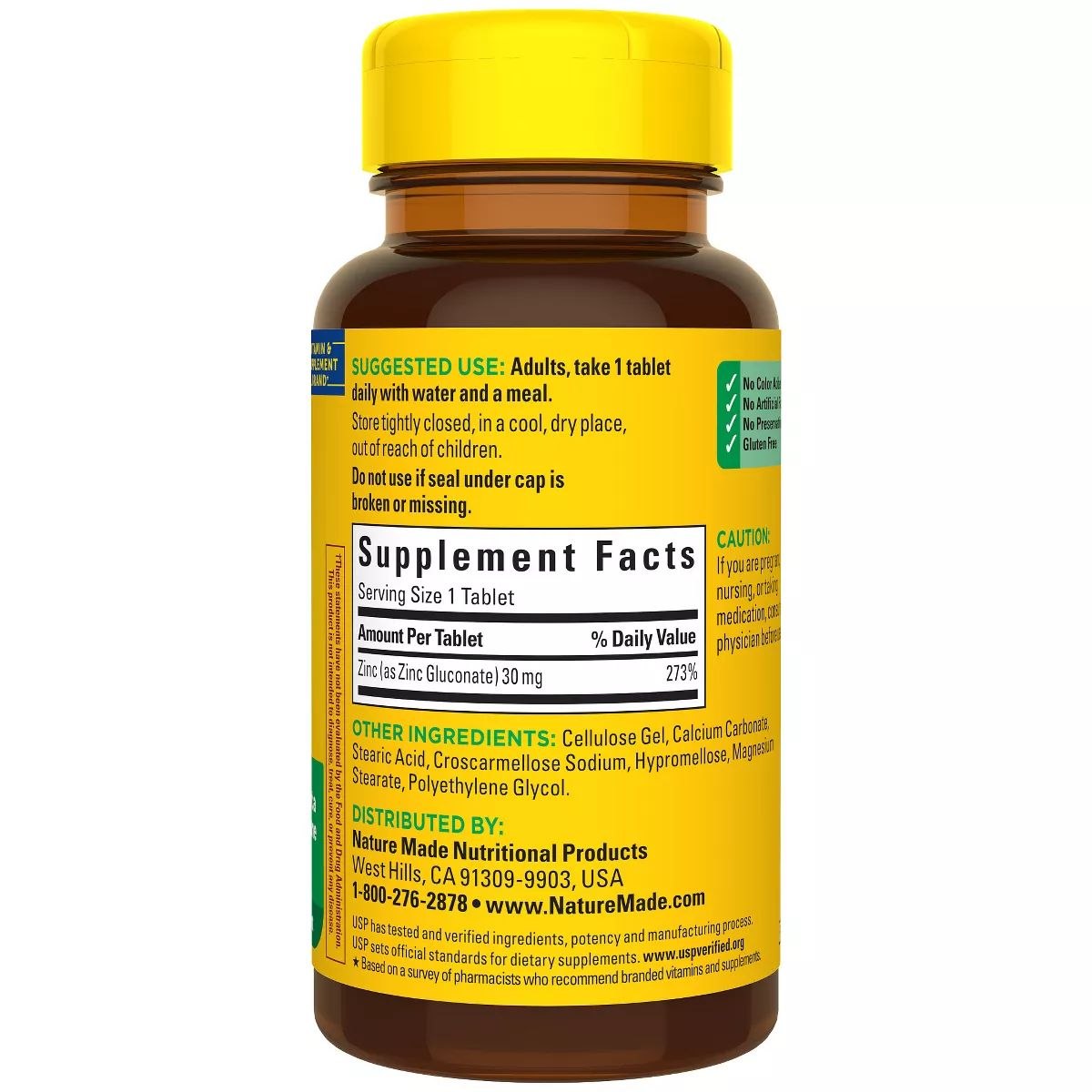 Nature made Zinc (30mg)
100 tablets