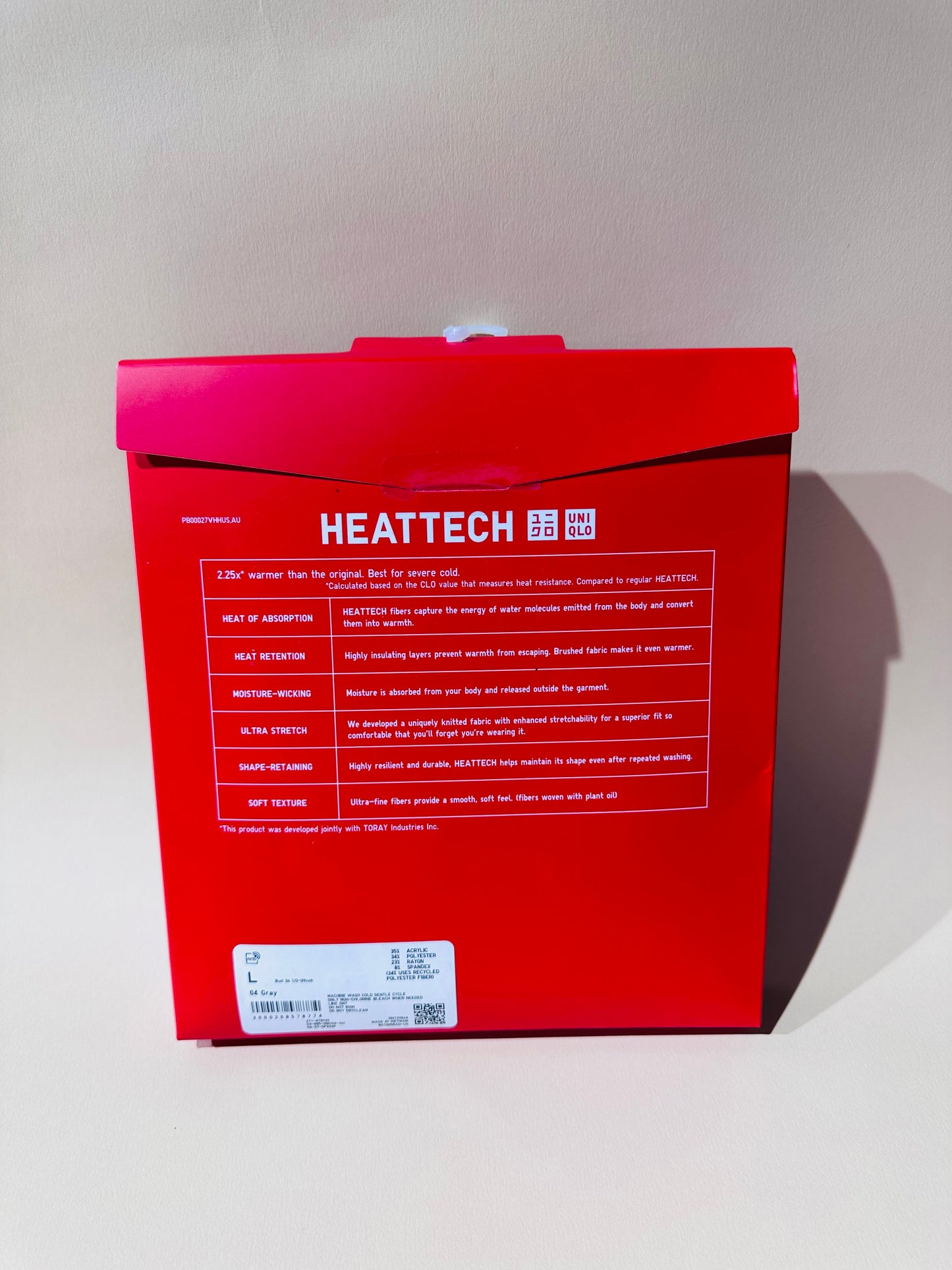 Uniqlo HEATTECH Ultra Warm Crew Neck Long-Sleeve T-Shirt in gray size Large