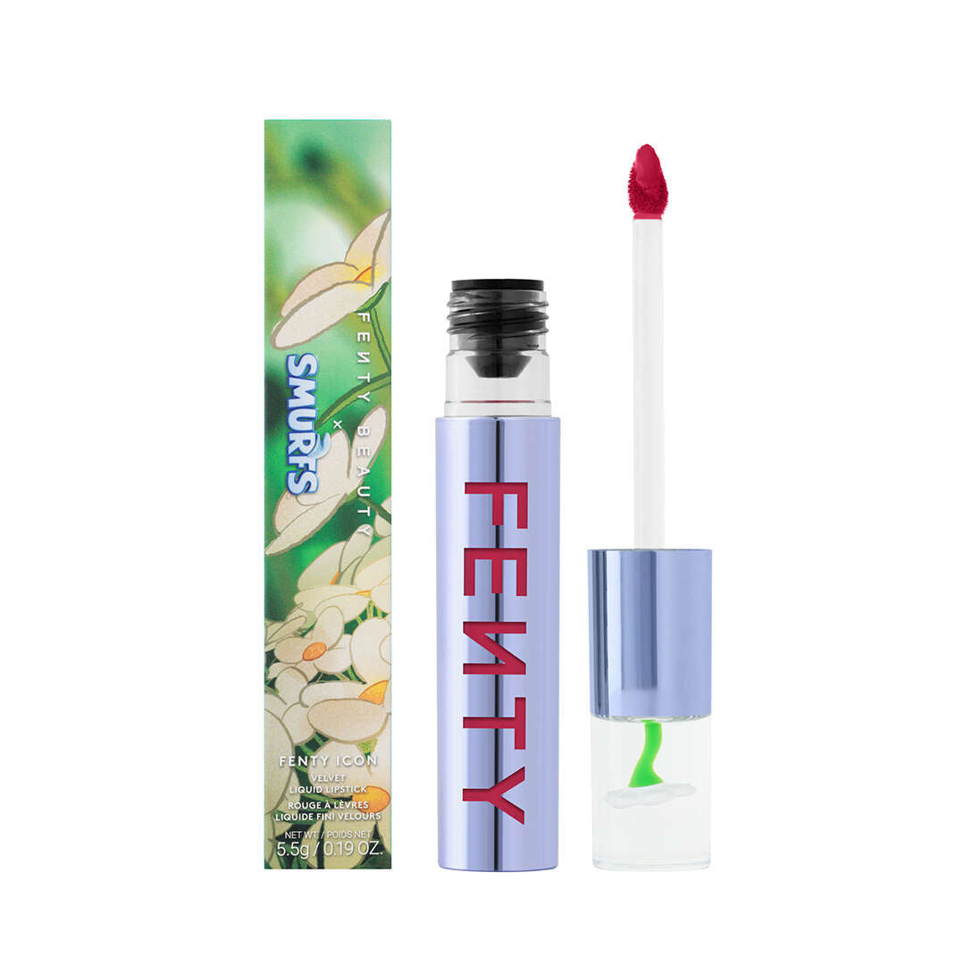 Fenty Icon Velvet Liquid Lipstick shade smurf'melon