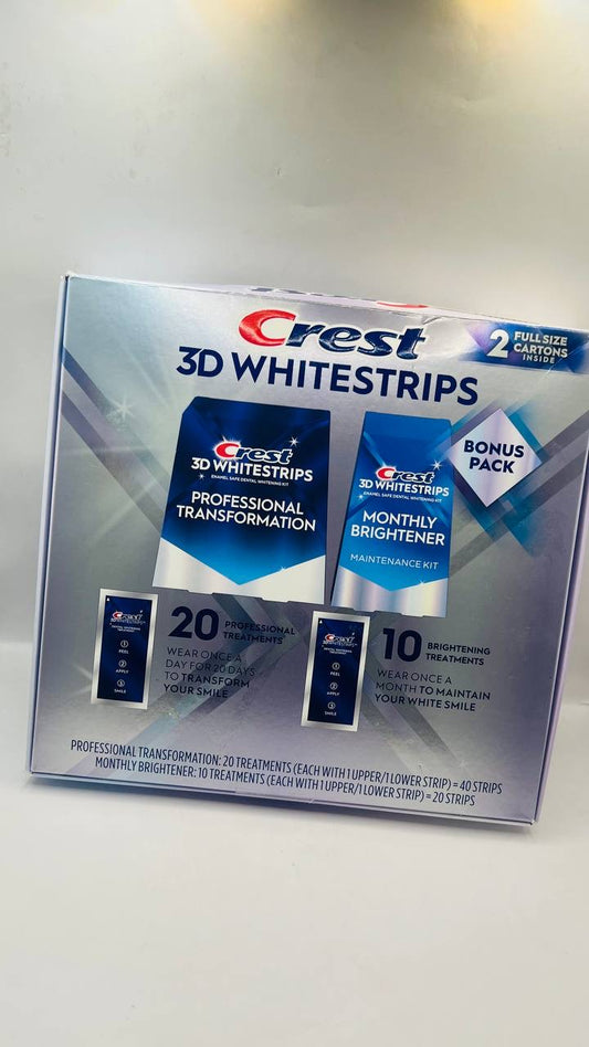 crest 3D white stripes package