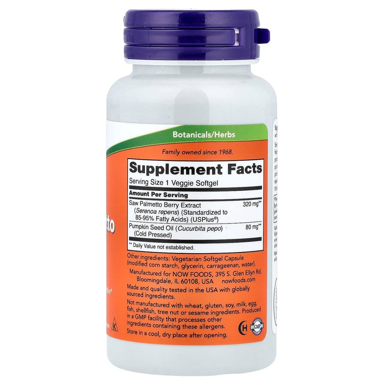 NOW Foods Saw Palmetto Extract
90 Veggie Soft Gels
Men’s health