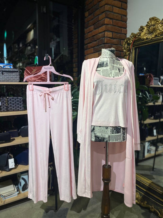 Juicy Couture 3 piece pajama set size large