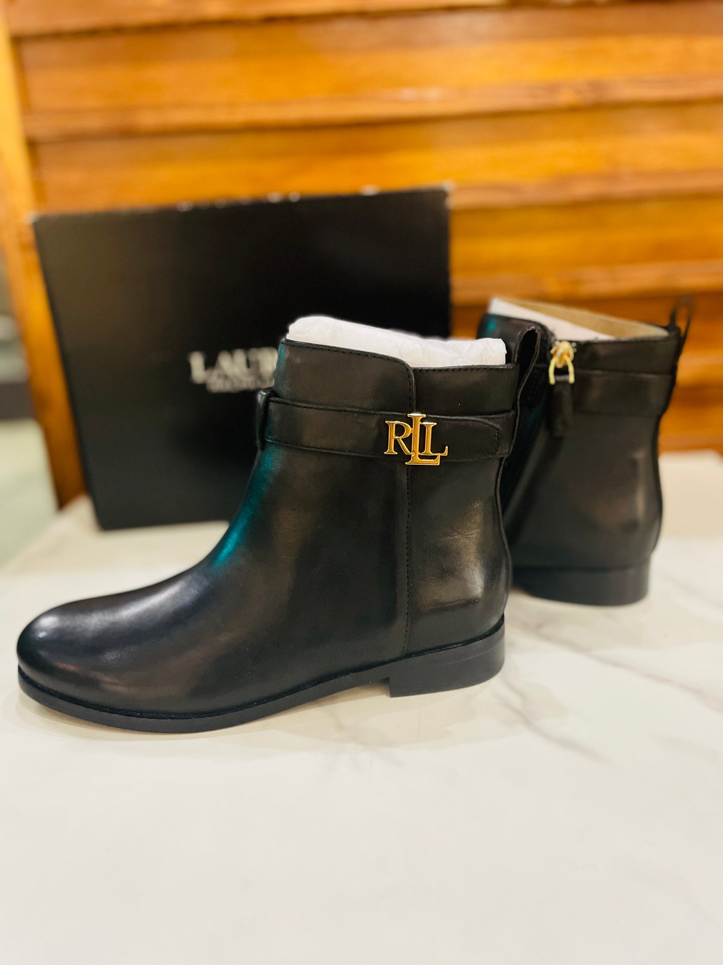 Ralph Lauren  black boots 37.5 38