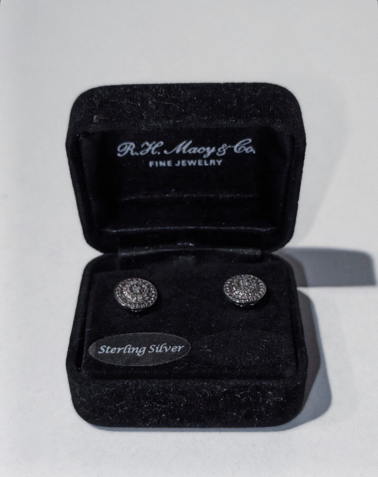 R.H. Macy & Co. diamond cluster or multi-halo round stud earrings