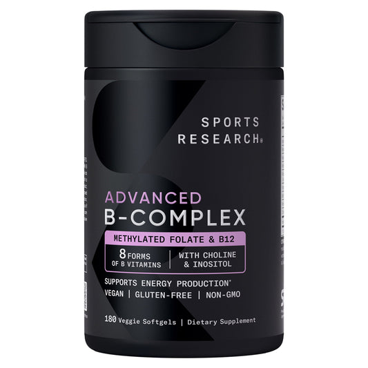 Sports Research Advanced B-Complex, 180 veggie softgels