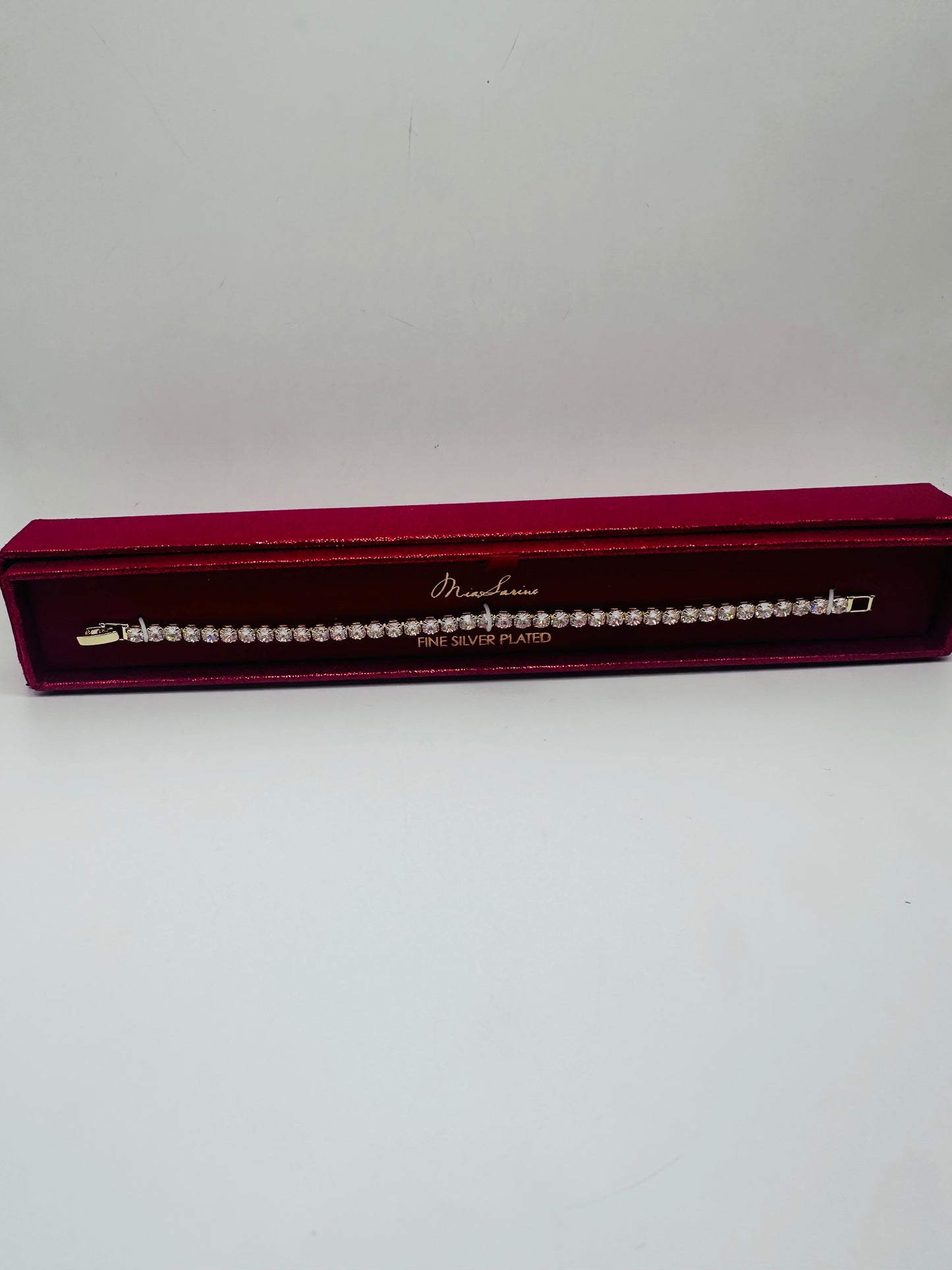 Miax Sarine fine silver plated tennis bracelet