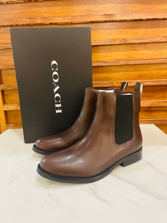 Coach dark brown boots