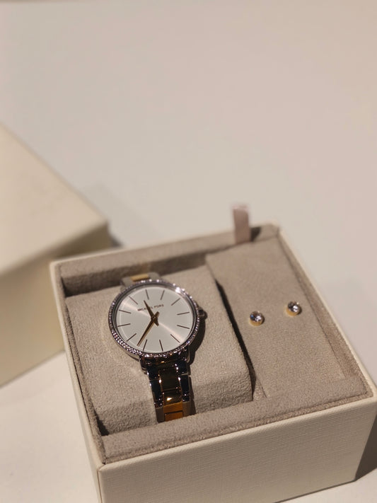 Michael kors watch & earrings set