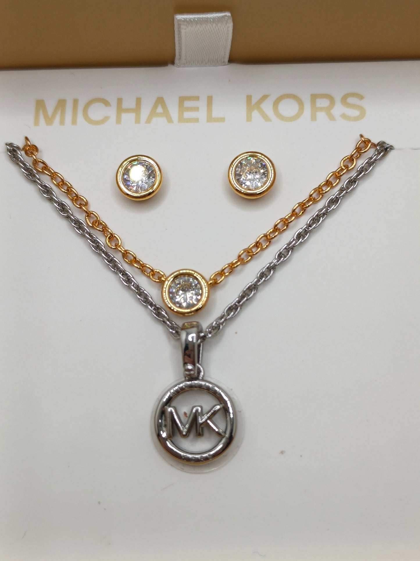 Michael kors necklace & earrings set