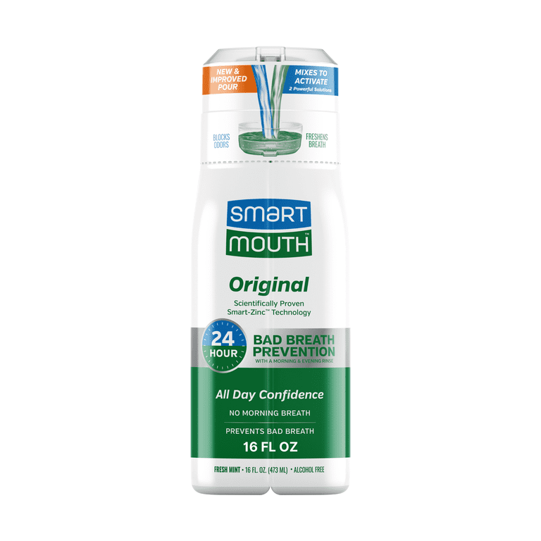 SmartMouth The Original Activated Dual-Solution Breath Rinse Mouthwash