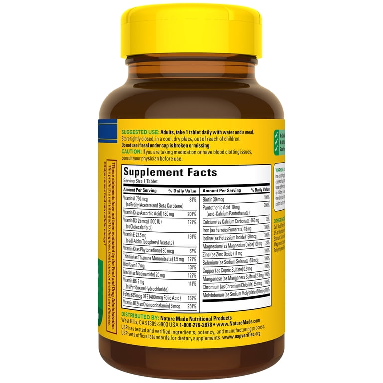 Nature Made Multivitamin with Iron Tablets (130 Count)
