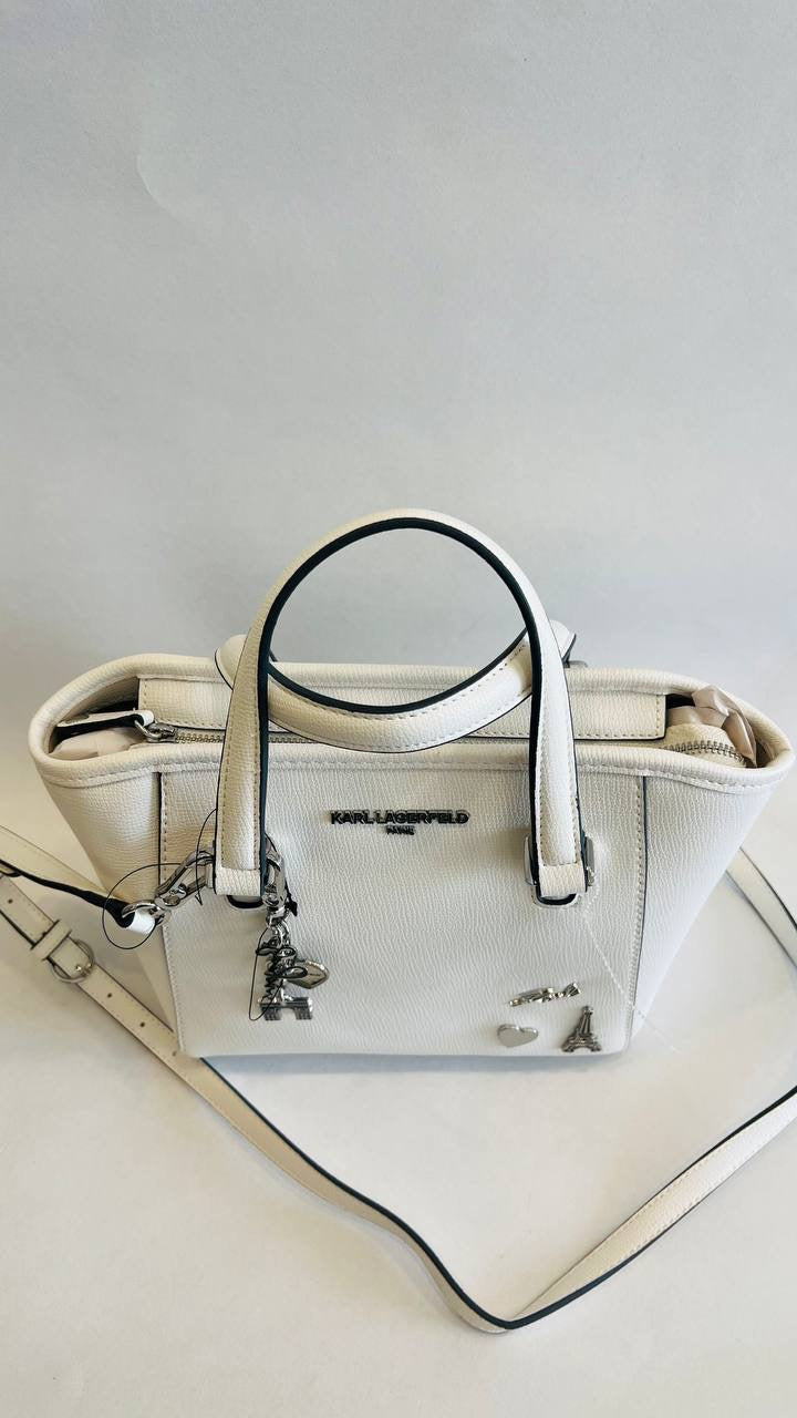 karl lagerfeld bag white