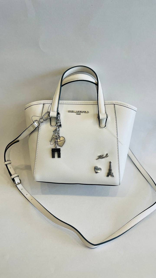 karl lagerfeld bag white
