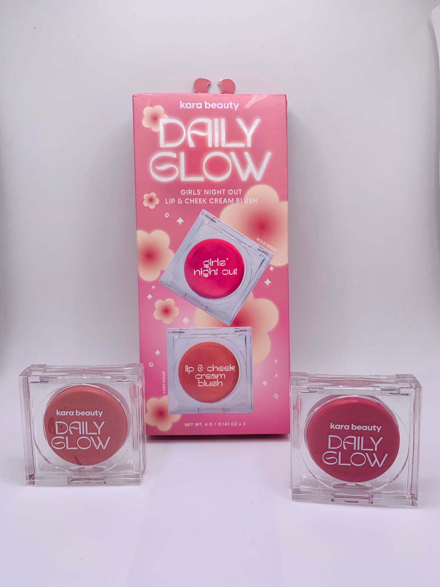 Kara beauty daily glow girls night out lip & cheek cream blush