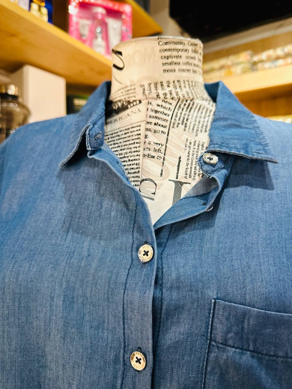 Guess denim blouse