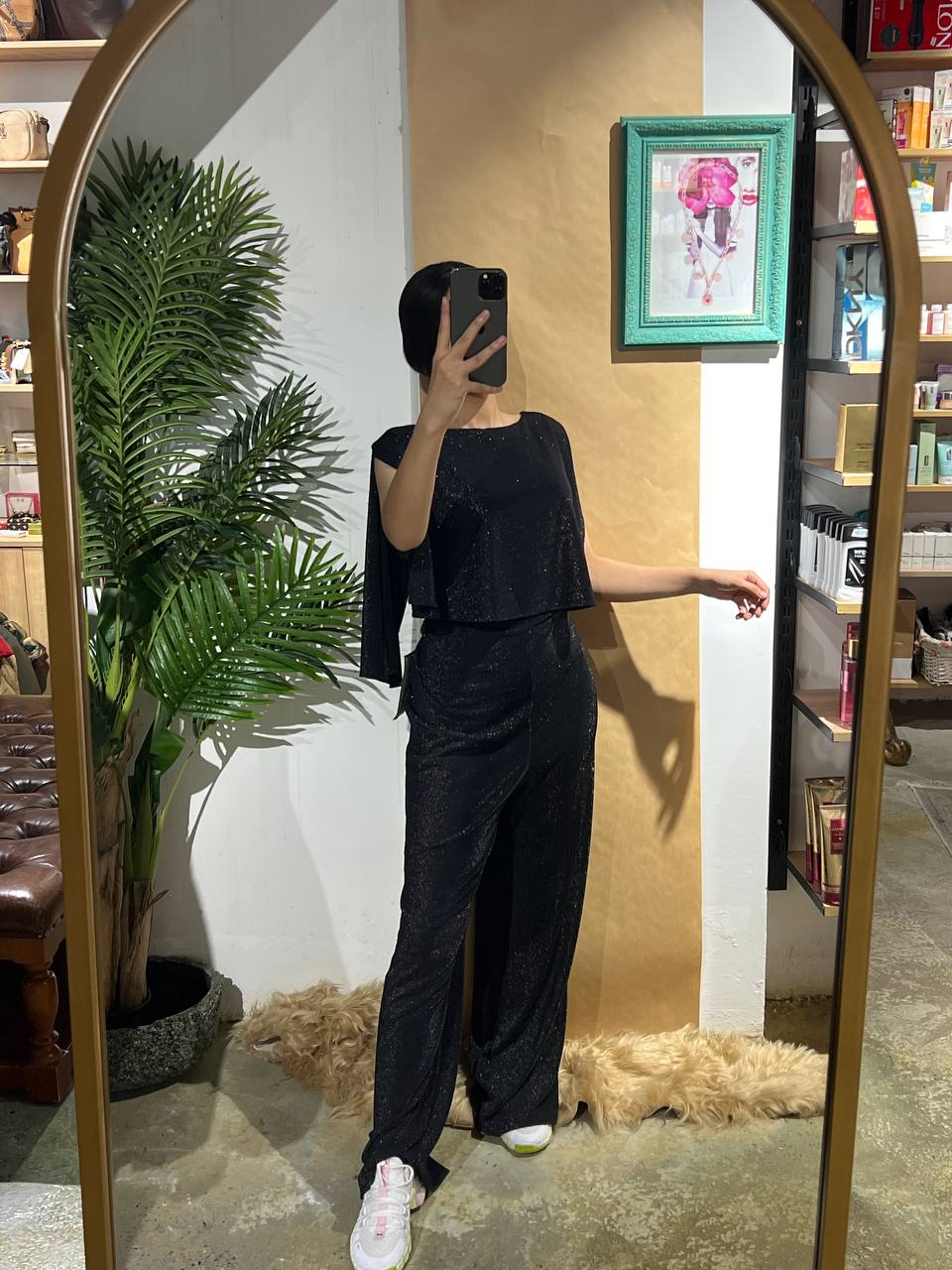 Connected apparel jumpsuit