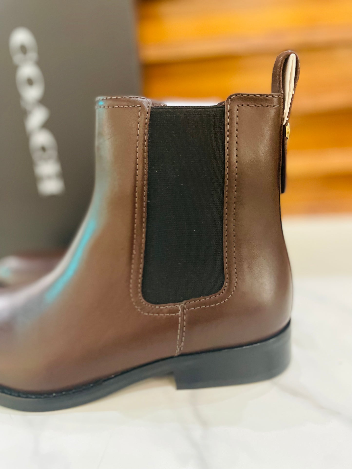 Coach dark brown boots