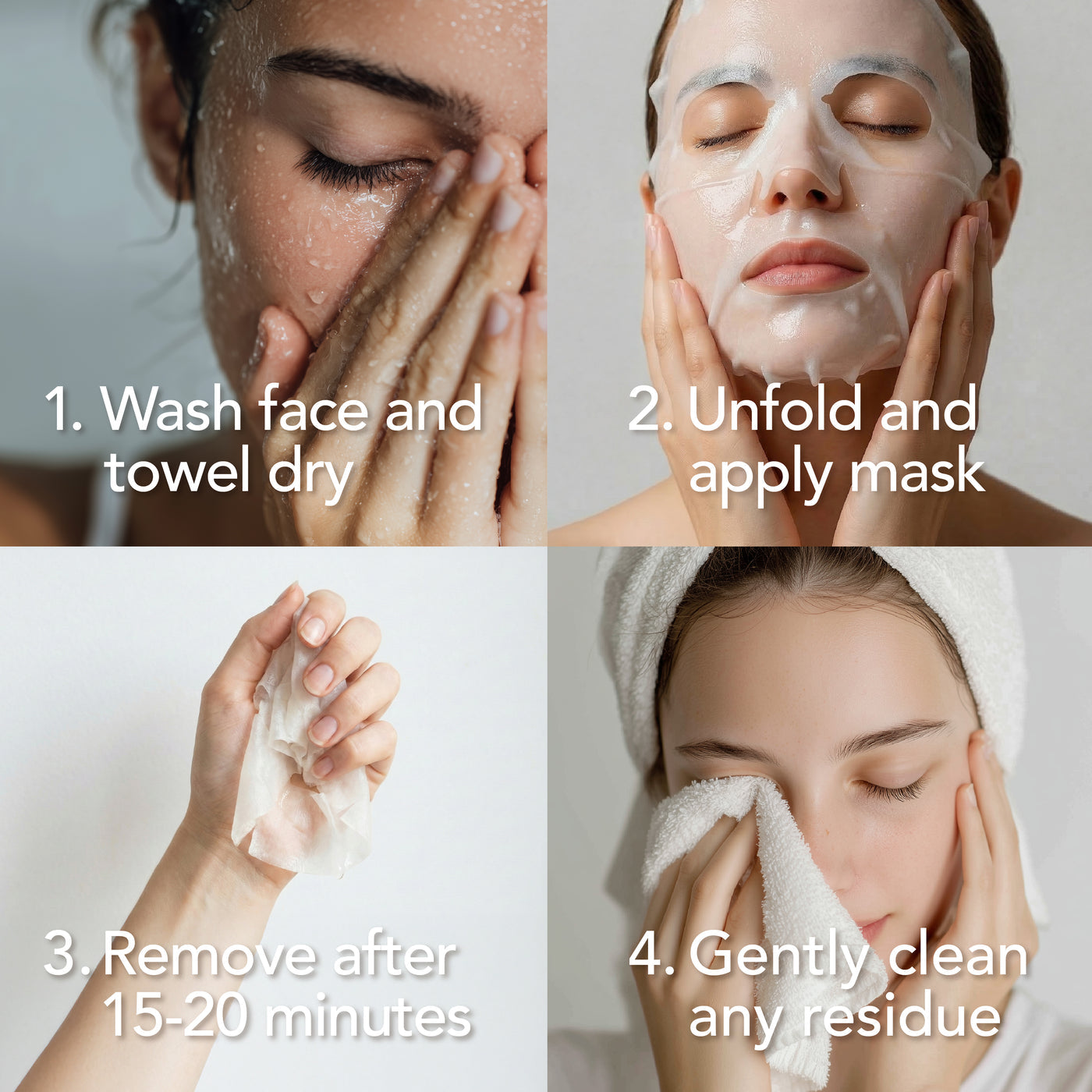 Calming face sheet masks
