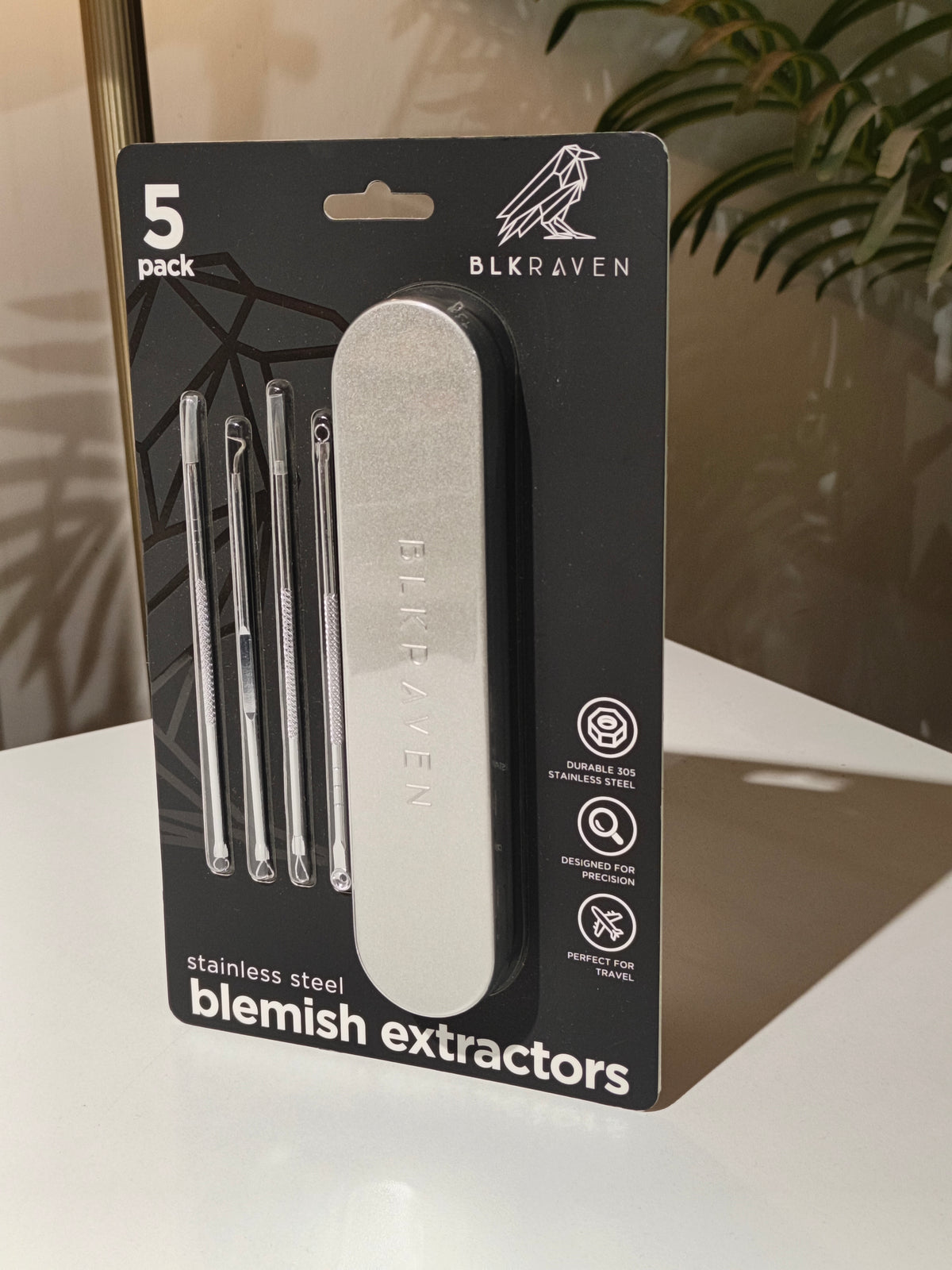 Blkraven 5-pack stainless steel blemish extractors kit