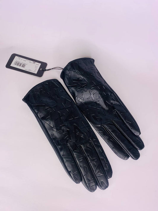 Armani exchange leather gloves