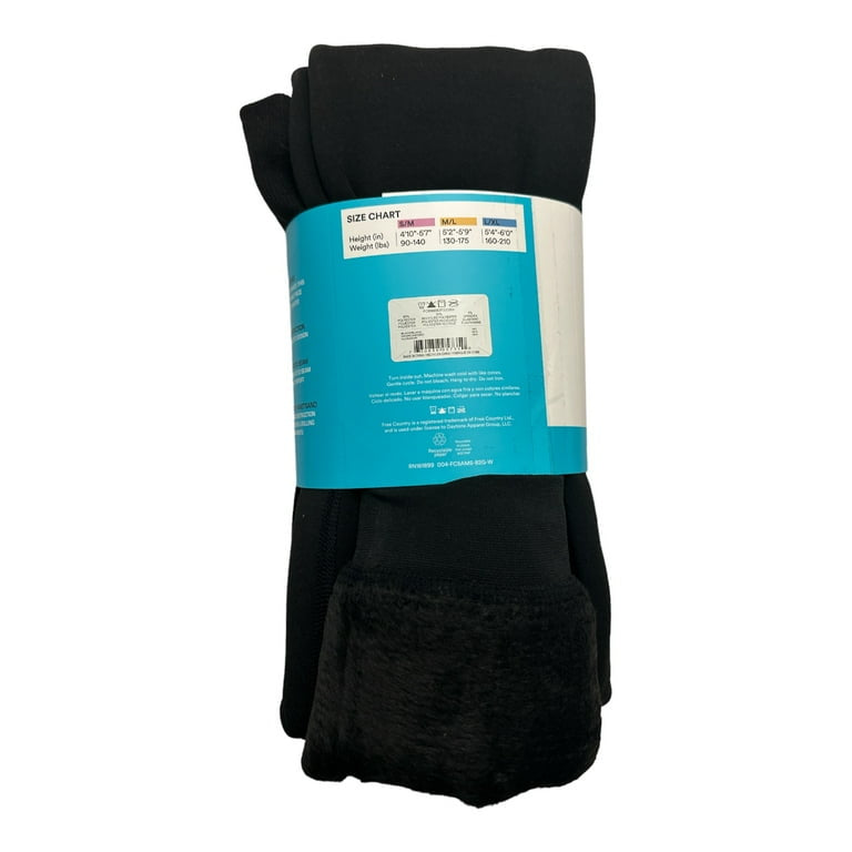 Free country ladies faux fur-lined tights size s/m