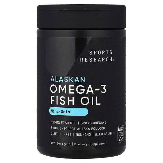Sports Research Alaskan Omega-3 Fish Oil Mini-Gels 
120 softgels