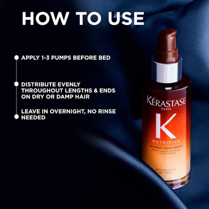 Kérastase Nutritive 8H Magic Night Serum, an overnight leave-in serum for dry hair (90 ml)