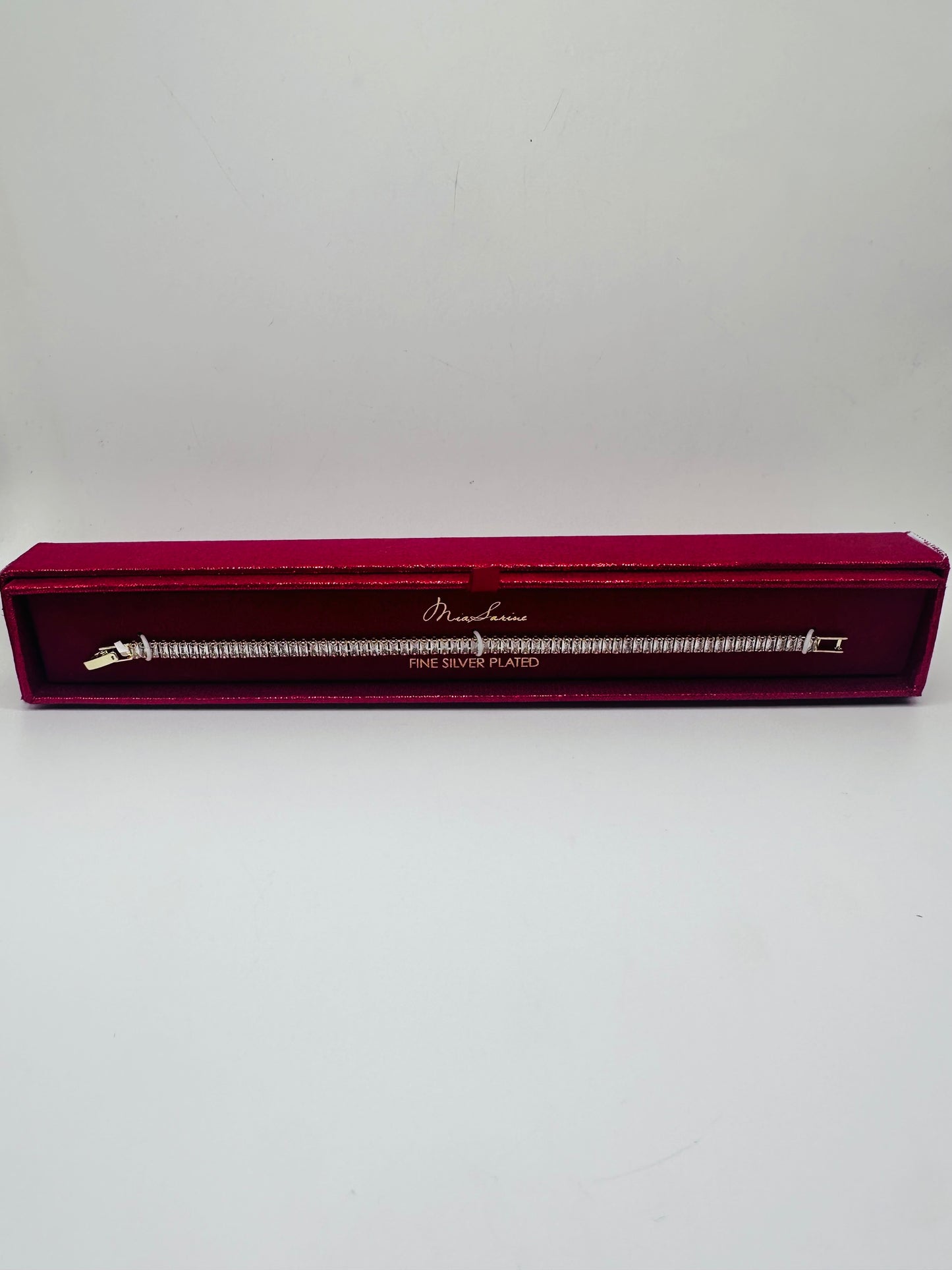 Miax Sarine fine silver plated tennis bracelet