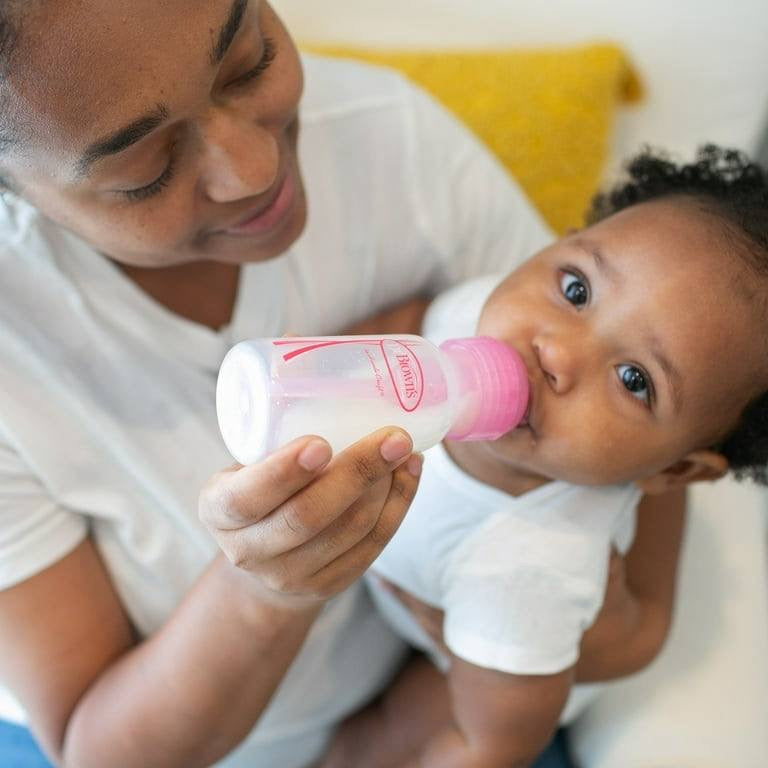 Dr brown's a 3-pack of Natural Flow Narrow Baby Bottles, 4 oz (120 mL) in pink
