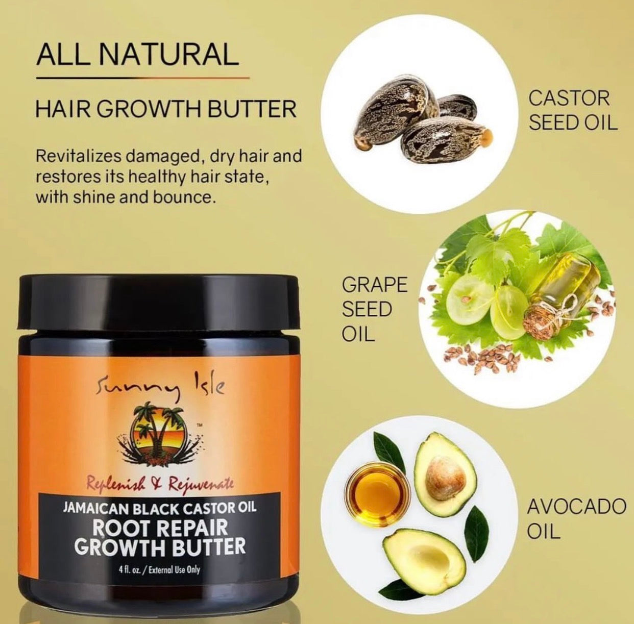 Sunny Isle Jamaican Black Castor Oil Root Repair Growth Butter