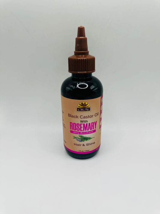 Okay black castor oil with rosemary