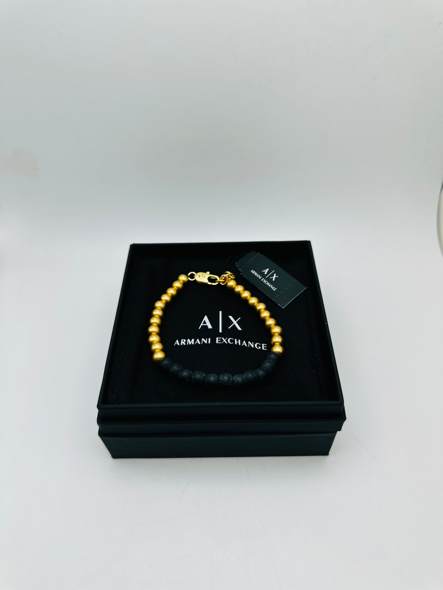 Armani exchange bracelet gold with black