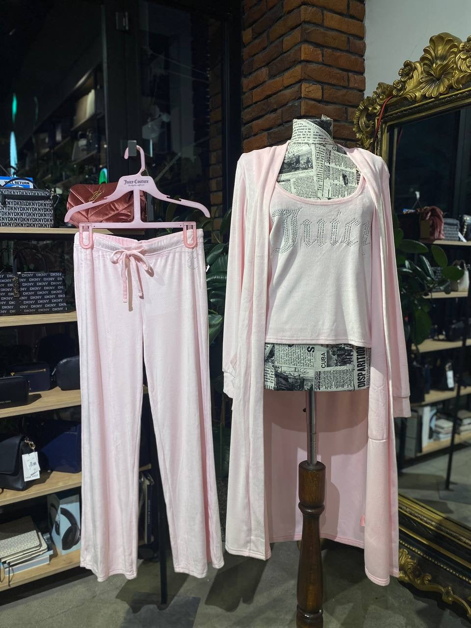 Juicy Couture 3 piece pajama set size large