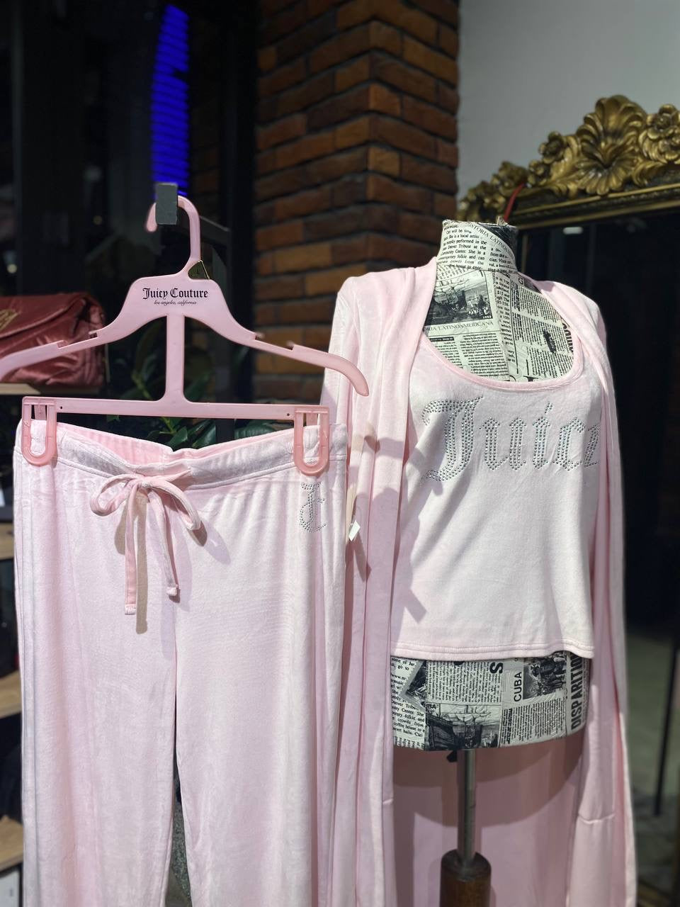Juicy Couture 3 piece pajama set size large