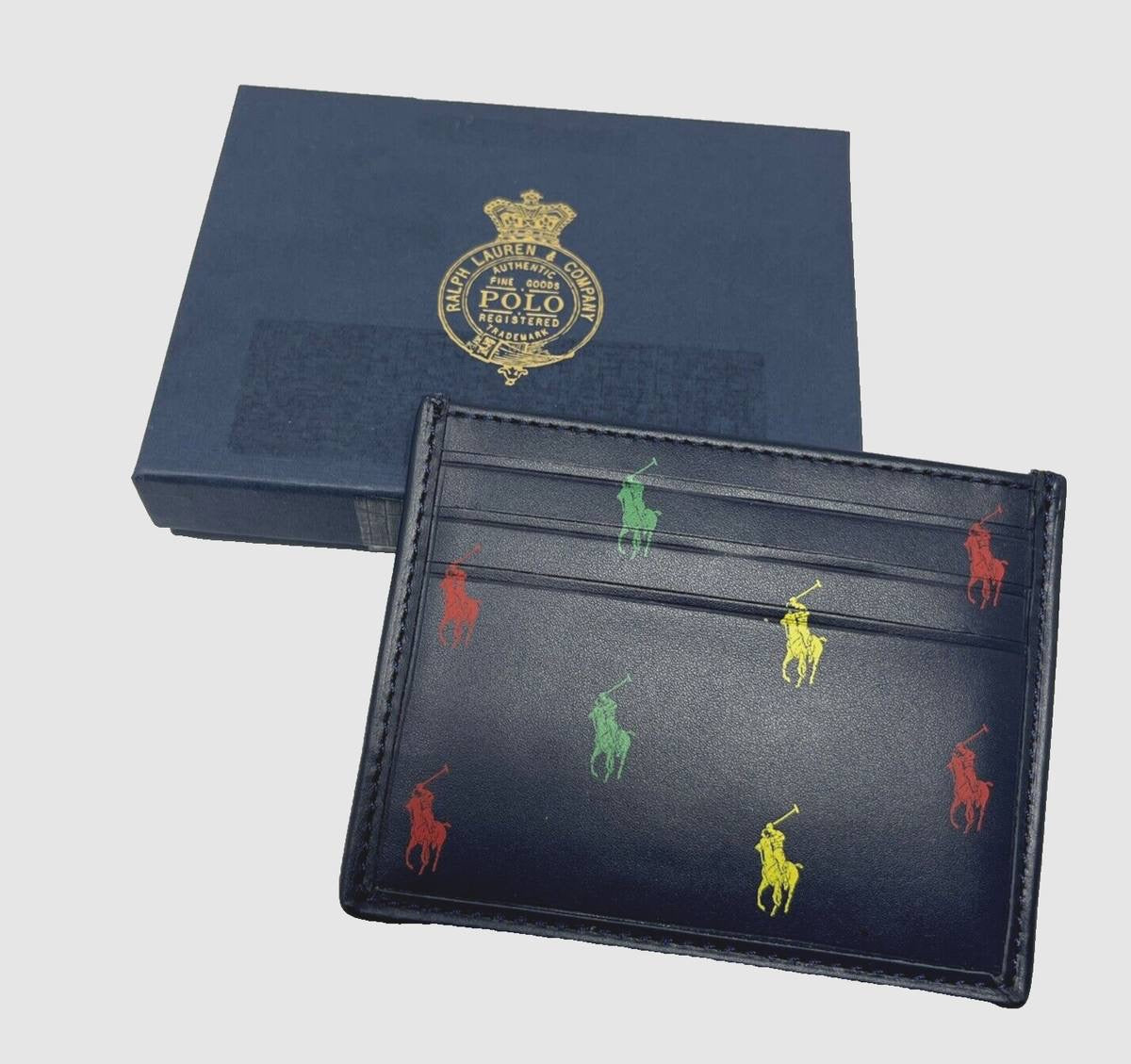 Ralph Lauren Men's Signature Pony Leather Card Case