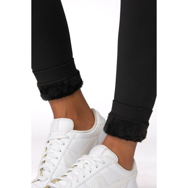 Free country ladies faux fur-lined tights size s/m