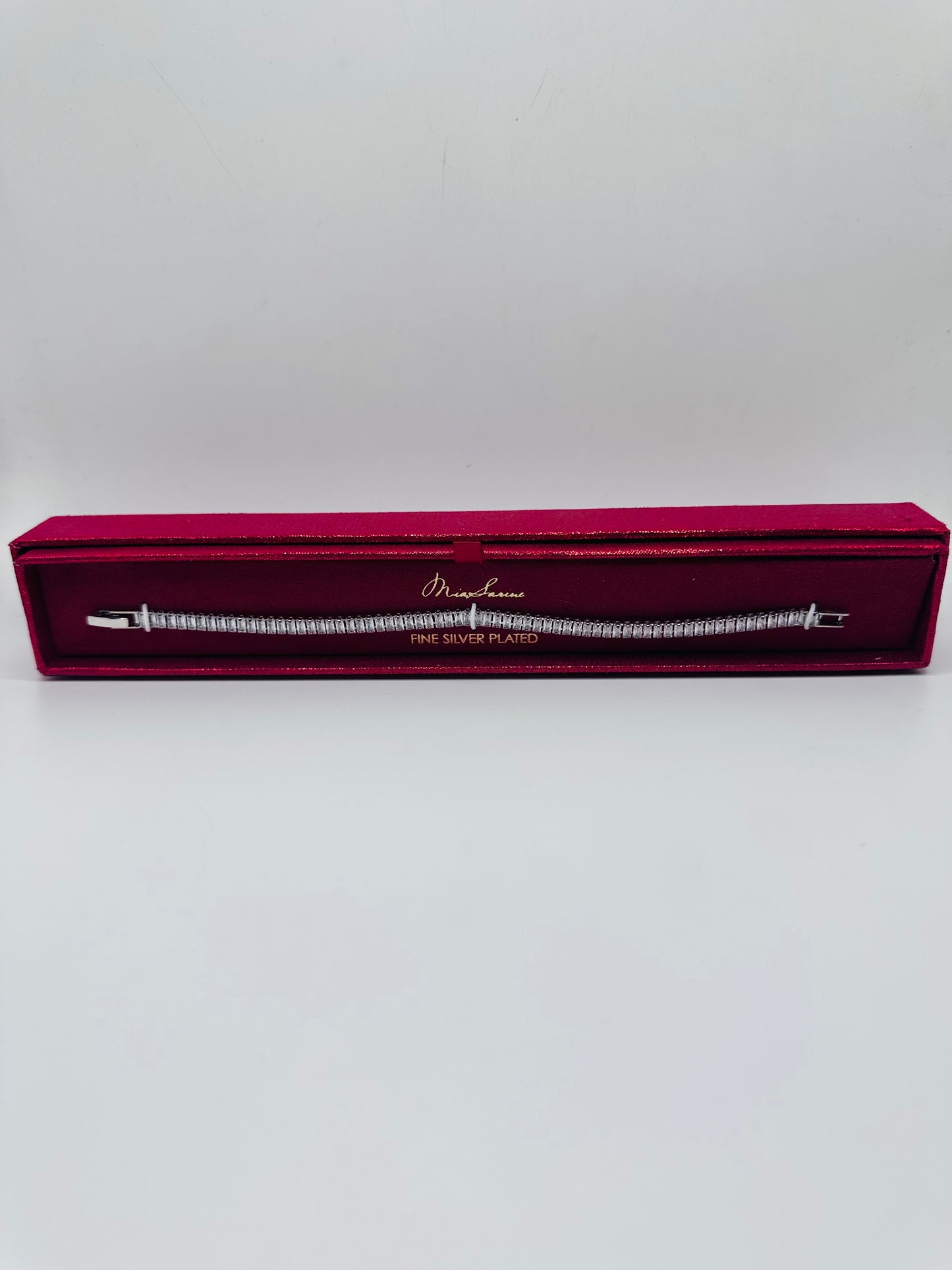 Miax Sarine fine silver plated tennis bracelet