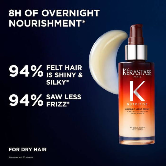 Kérastase Nutritive 8H Magic Night Serum, an overnight leave-in serum for dry hair (90 ml)