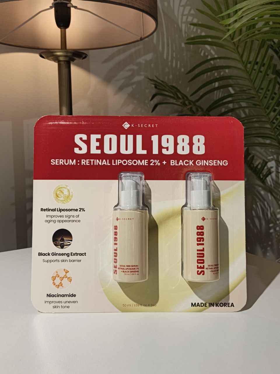 K-Secret Seoul 1988 Retinal Liposome 2% + Black Ginseng Serum Duo