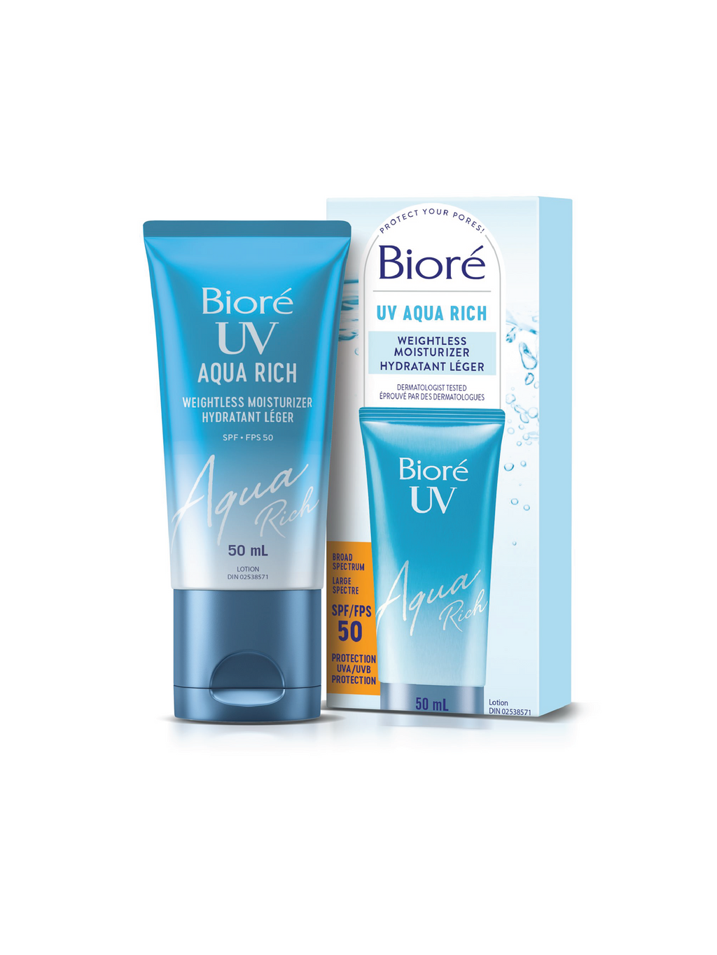 Bioré UV Aqua Rich Weightless Moisturizer sunscreen SPF 50