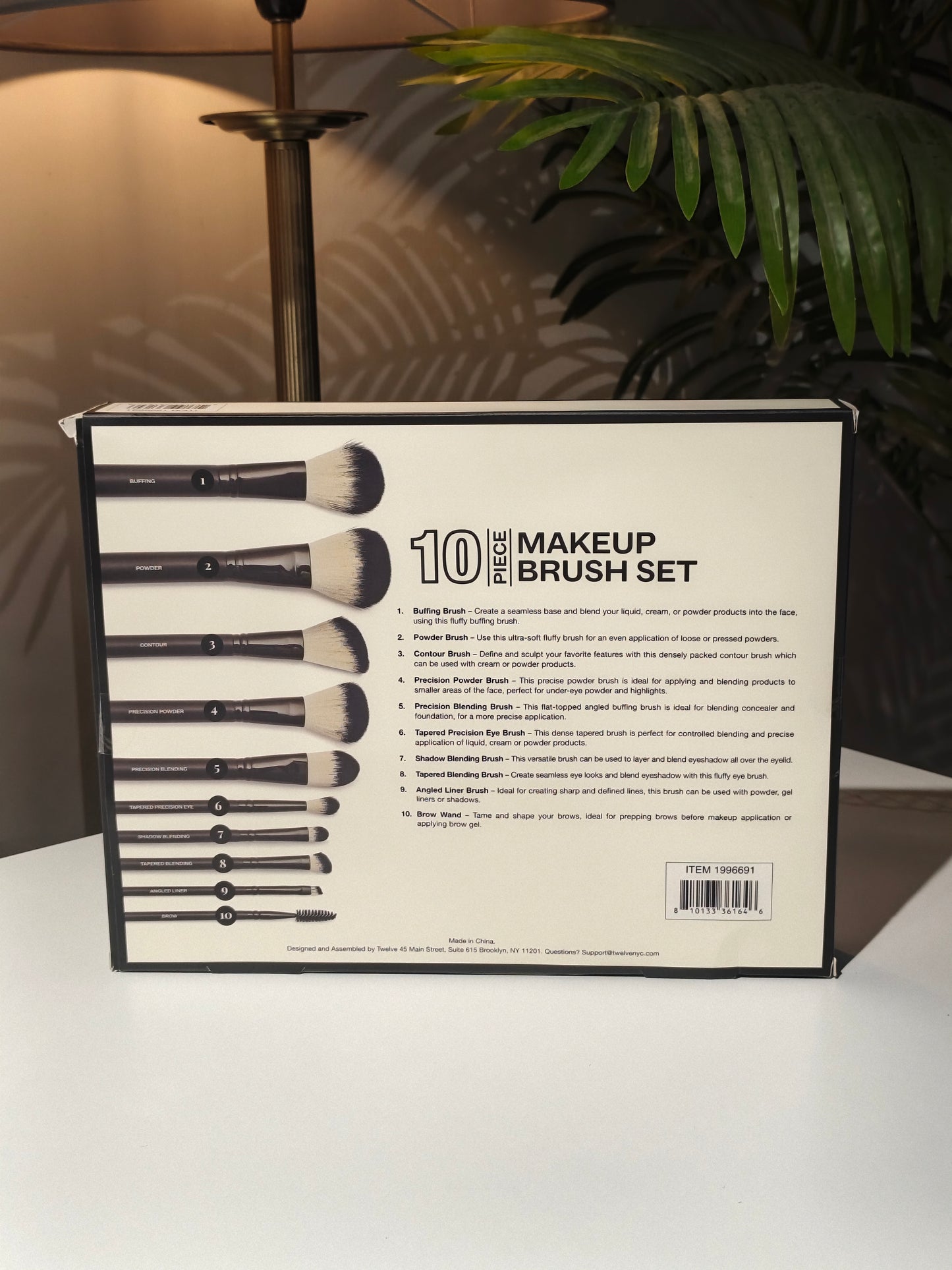 XII Collective 10-piece makeup brush set