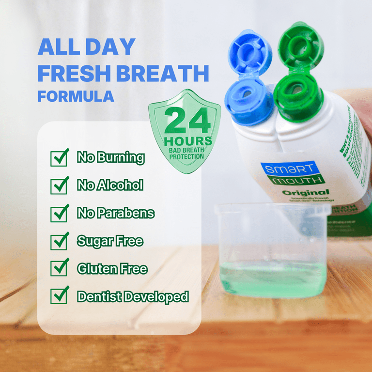 SmartMouth The Original Activated Dual-Solution Breath Rinse Mouthwash
