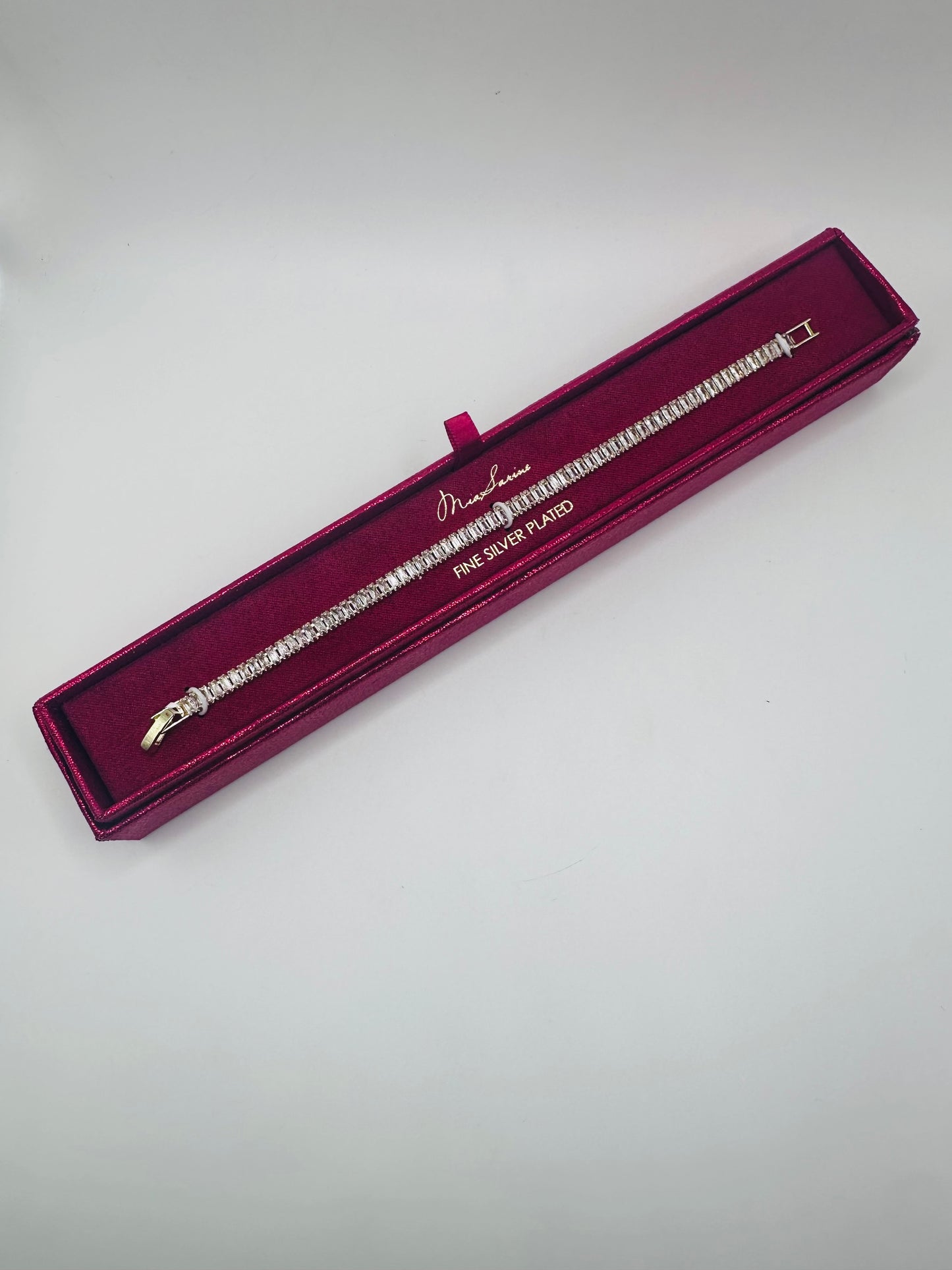 Miax Sarine fine silver plated tennis bracelet