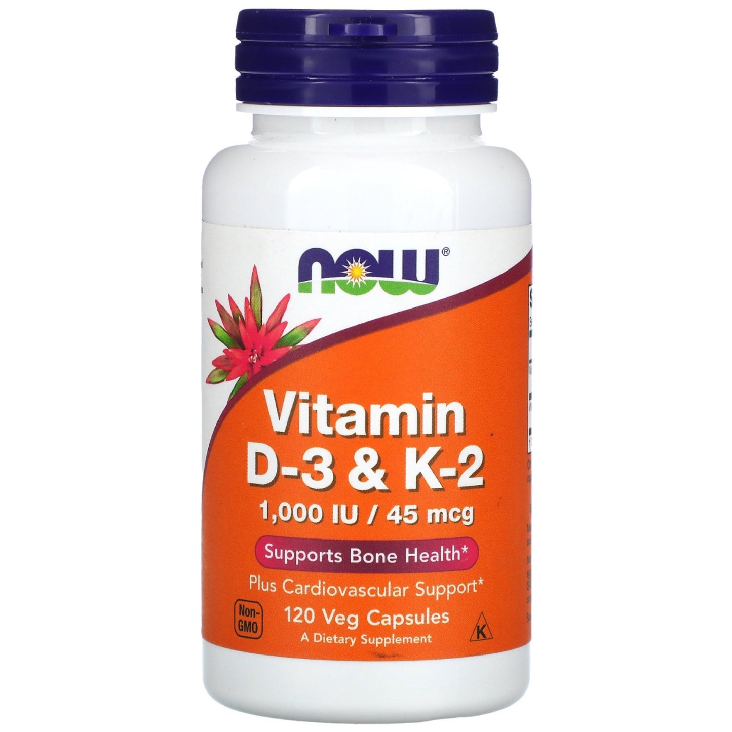 NOW Foods Vitamin D-3 & K-2 120 capsule