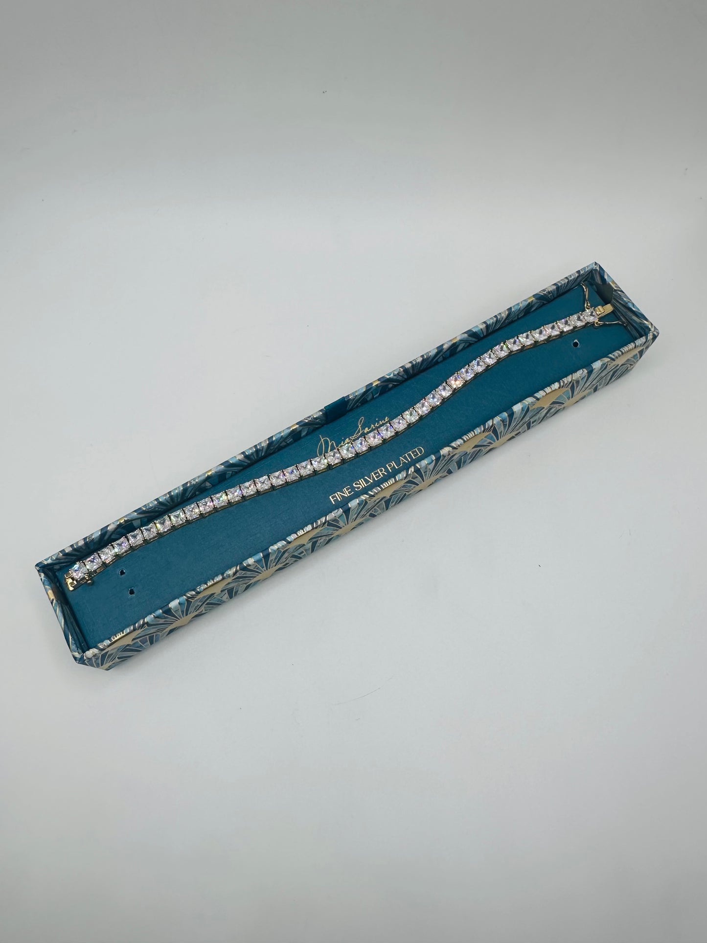 Miax Sarine fine silver plated tennis bracelet