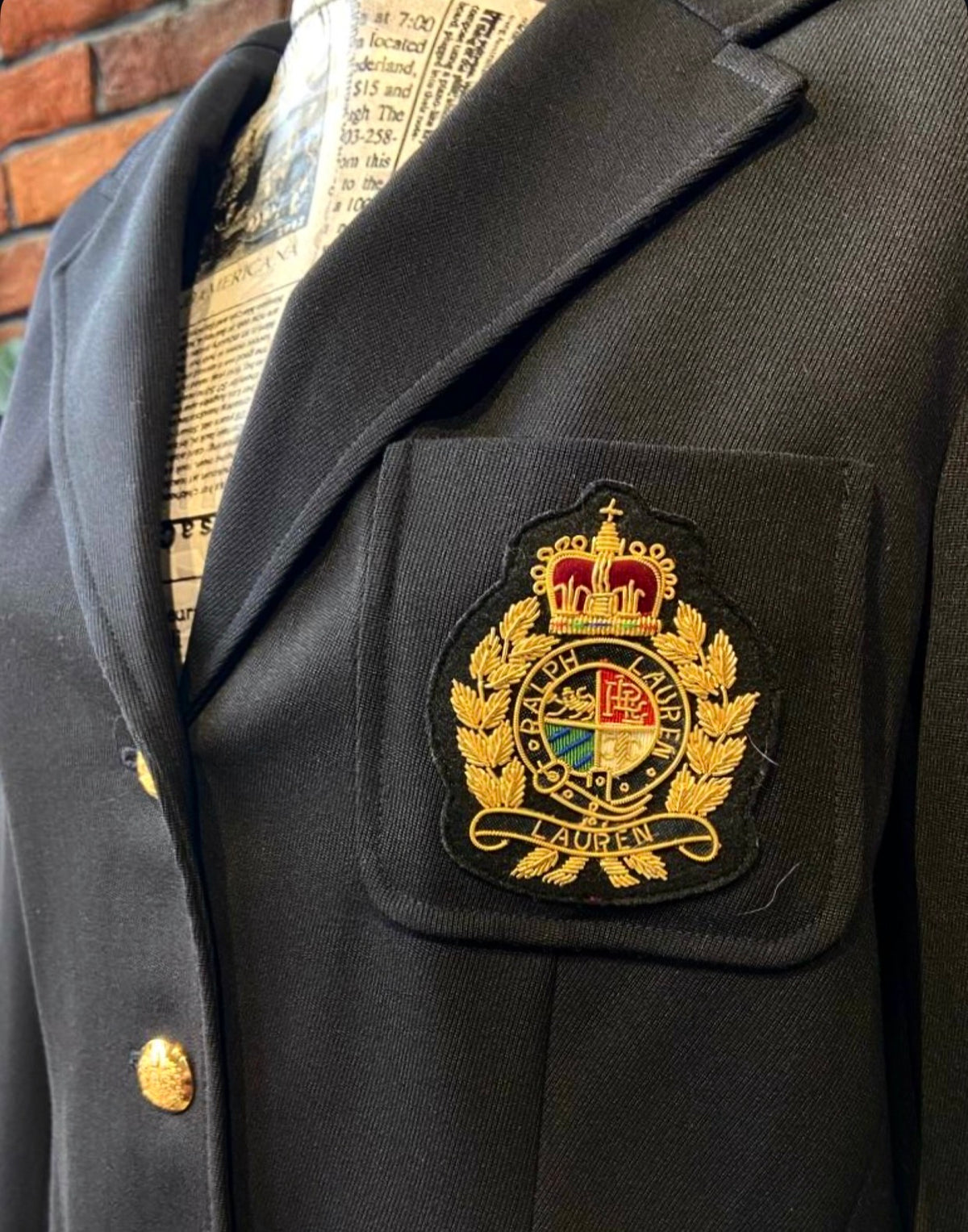 Ralph Lauren Crest Blazer (black)