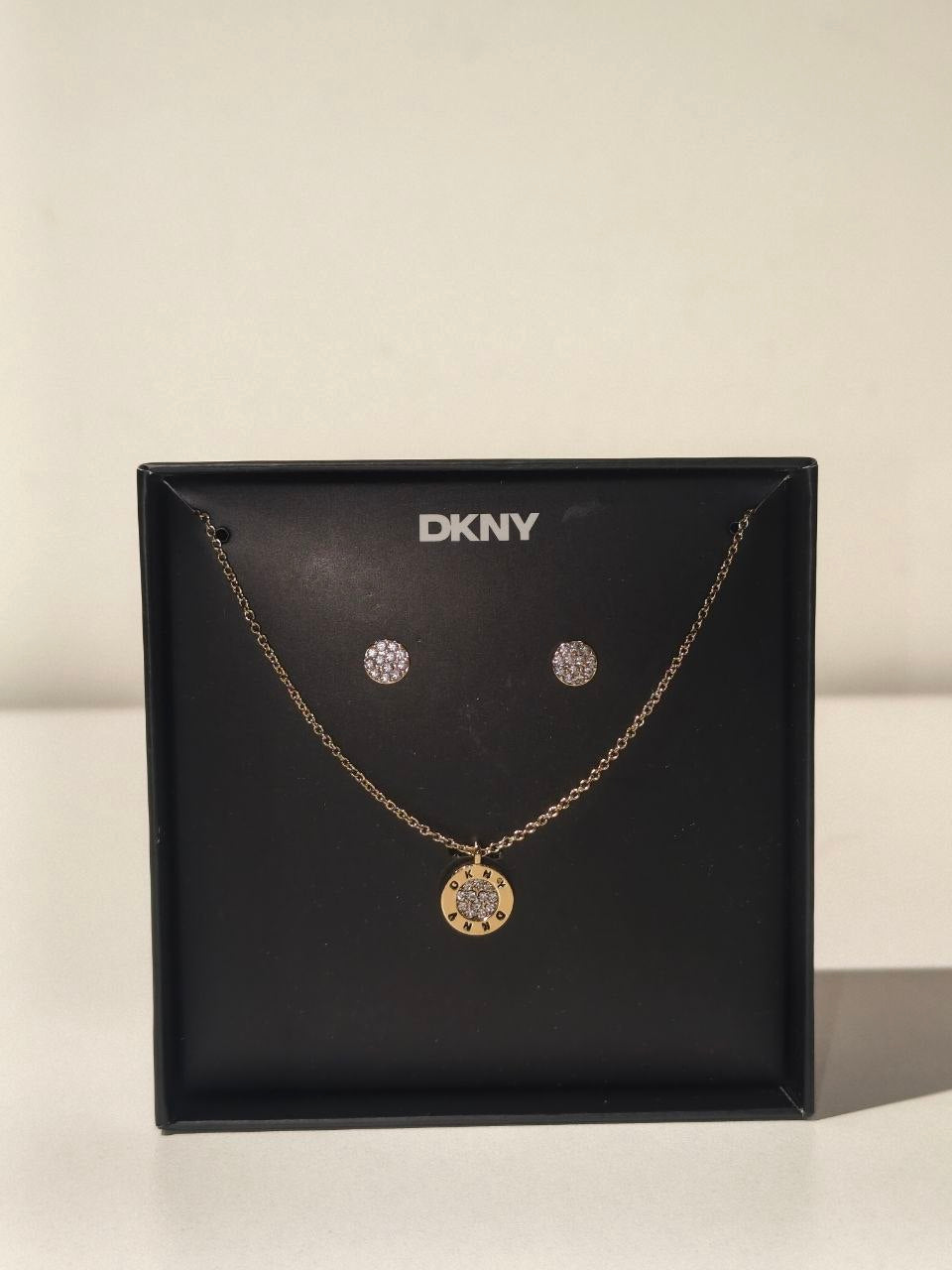 DKNY earrings & necklace set