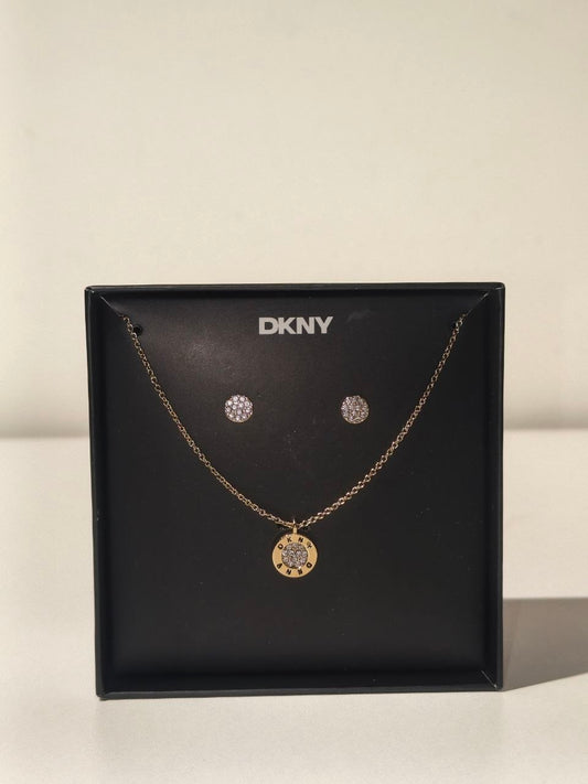 DKNY earrings & necklace set
