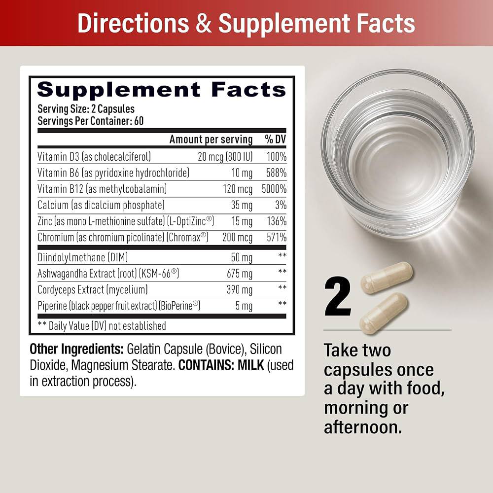 Weider Prime Testosterone Booster, Men's Health Supplement, 120 Capsules